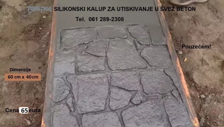 Silikonski kalupi za štampani beton