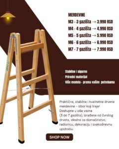 Drvene merdevine po ekstra cenama